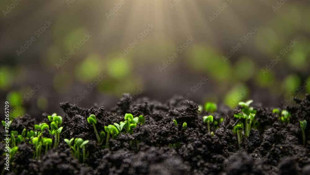 Growing plants in timelapse, Sprouts Germination, Seeds sprout through the soil, Newborn seeds, The birth of a new life in nature, Cutting a sprout through the ground Growing plants in timelapse, Sprouts Germination, Seeds sprout through the soil, Newborn seeds, The birth of a new life in nature, Cutting a sprout through the ground