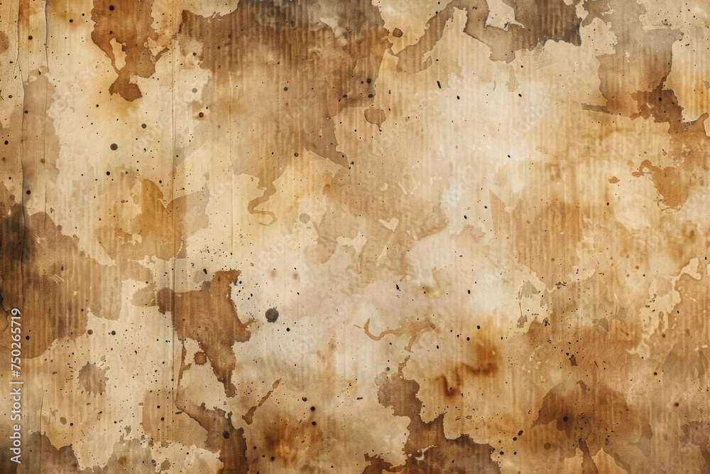Vintage-style paper texture with a light coffee stain for an authentic grungy look. Ideal for adding a touch of nostalgia to your designs, invitations, and digital artworks. Enhance your projects - obrazy, fototapety, plakaty 