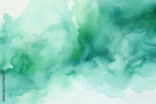 Stylish background material painted with yellow and green watercolors, Generative AI