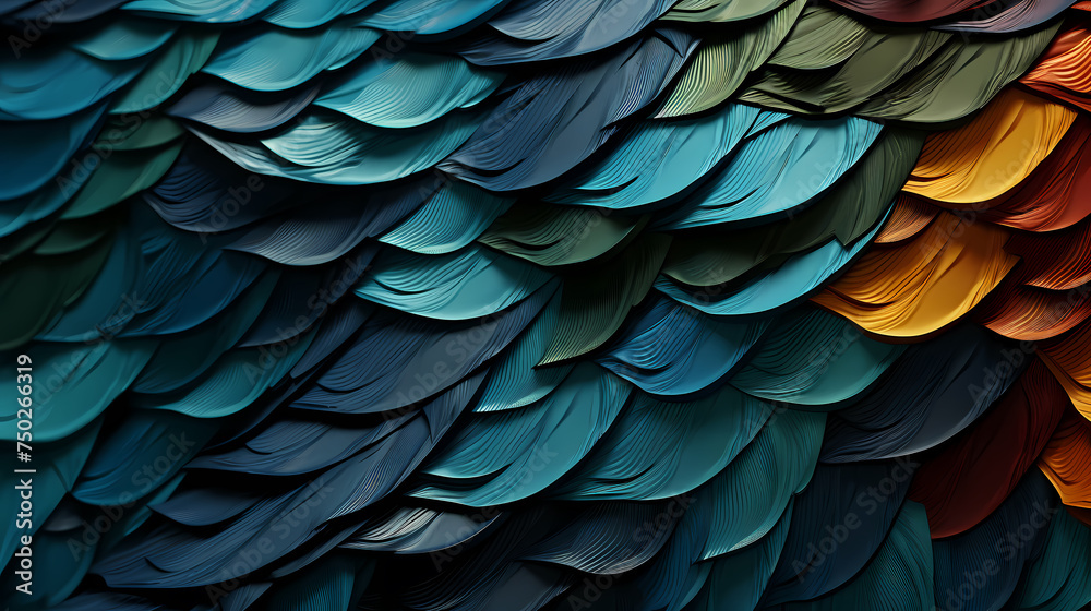 Obraz premium Iridescent scales texture