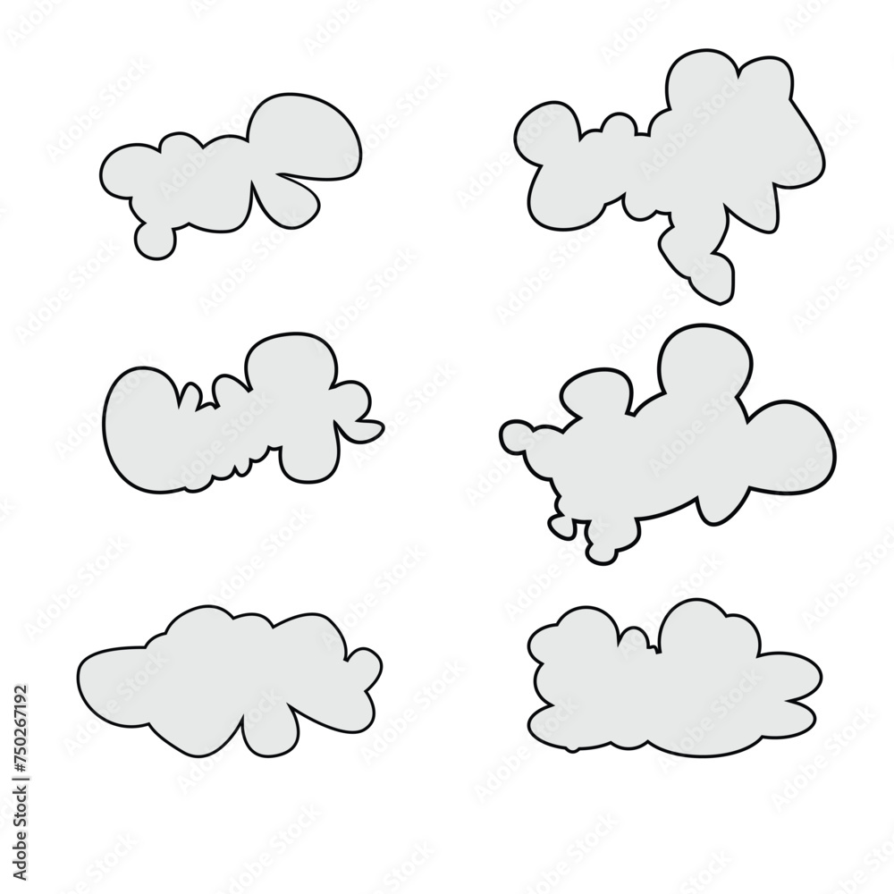 set of clouds