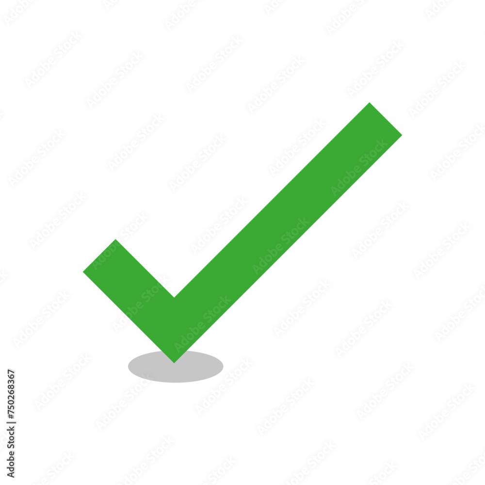 Icon check mark. Approval, success sign. Confirm, validation symbol. Vector illustration. EPS 10. Icon check mark. Approval, success sign. Confirm, validation symbol. Vector illustration. EPS 10.