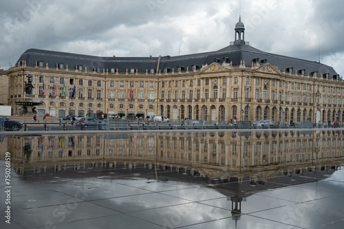 Travel destination, walking in central part of Bordeaux city, view on houses and streets