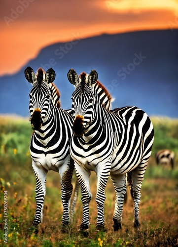 zebra in the wild