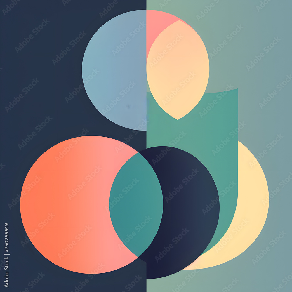 basic background with simple shapes and colors, basic shapes Stock ...