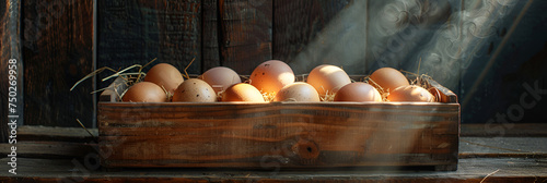 Dark Tone Style Nutrition Organic Egg Photography Map With Picture Background