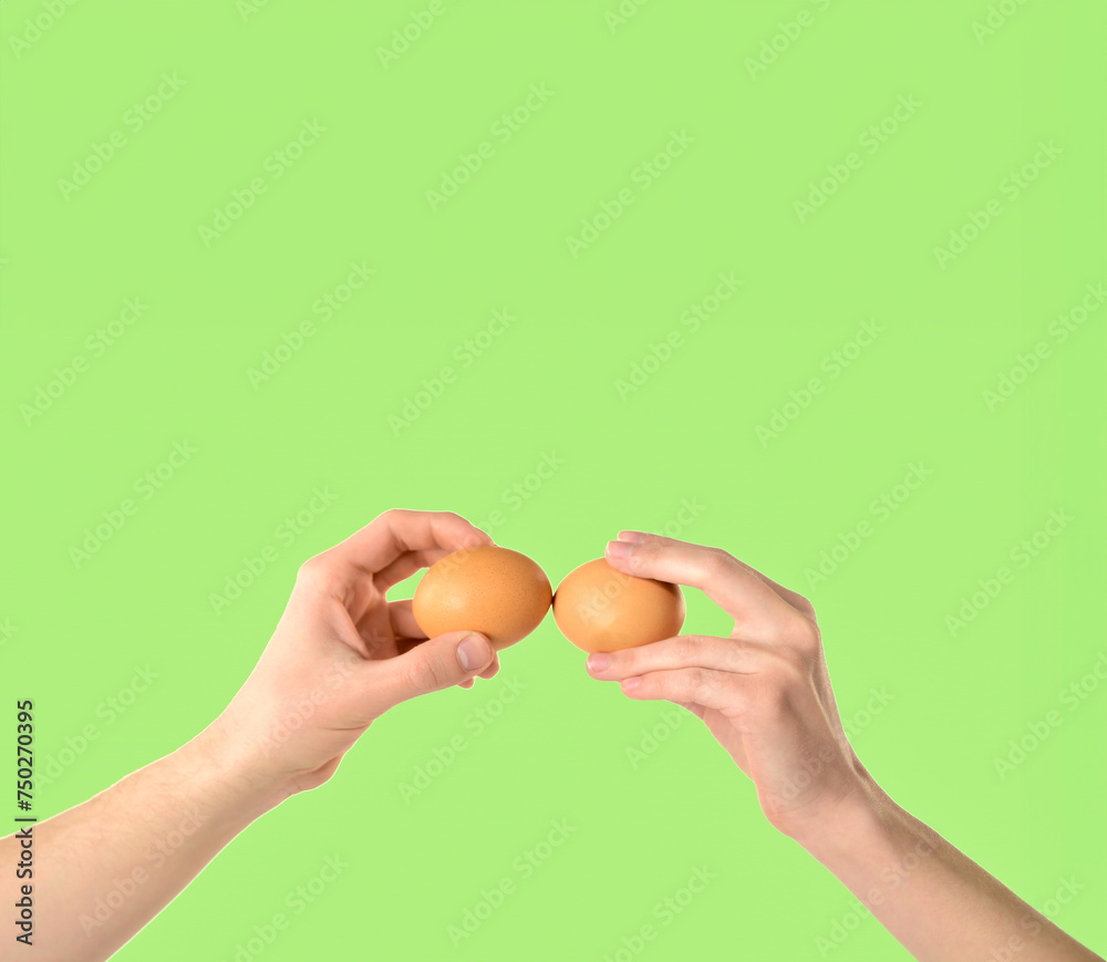 hands holding eggs with free space for text hands holding eggs with free space for text
