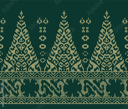 Traditional batik pattern vector illustration. Suitable for batik motifs, Malay songket cloth, 