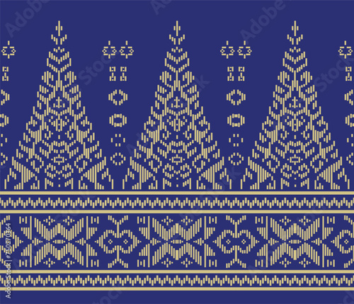 Traditional batik pattern vector illustration. Suitable for batik motifs, Malay songket cloth, 