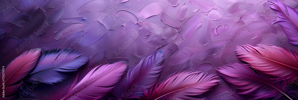 Feather Blue Purple Gradient Illustration Background
