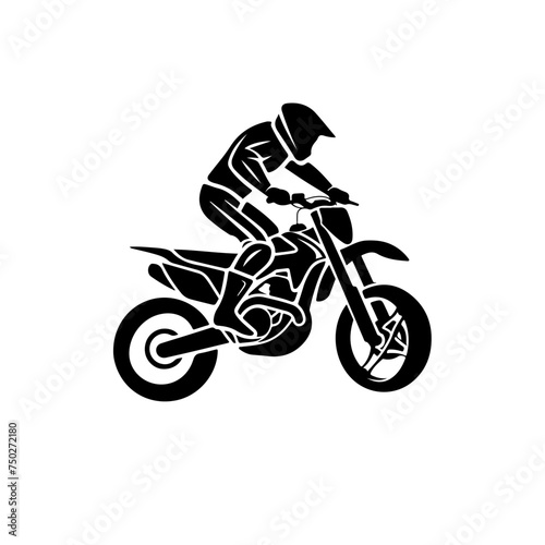 Fototapeta Naklejka Na Ścianę i Meble -  Motorcycle Stunt Vector Logo