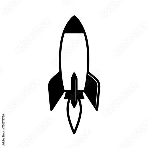 Reusable Rocket Landing Vector Logo