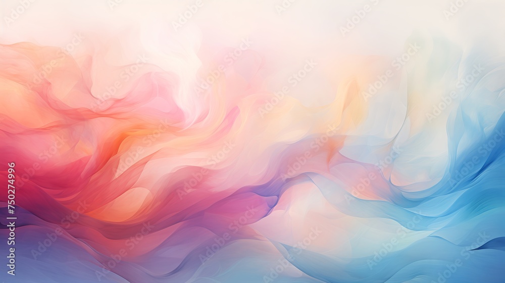 Abstract artwork with smooth, flowing waves of color