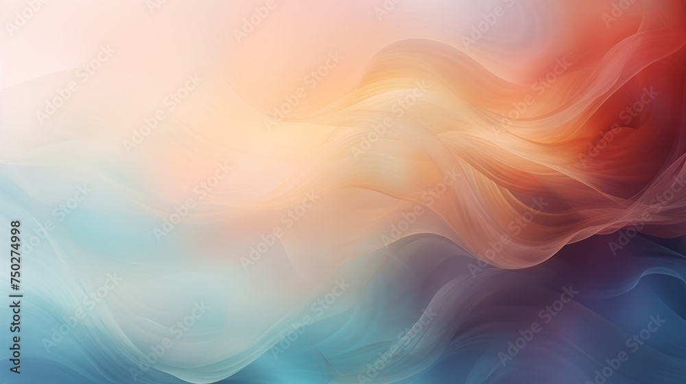 Obraz premium Abstract artwork with smooth, flowing waves of color