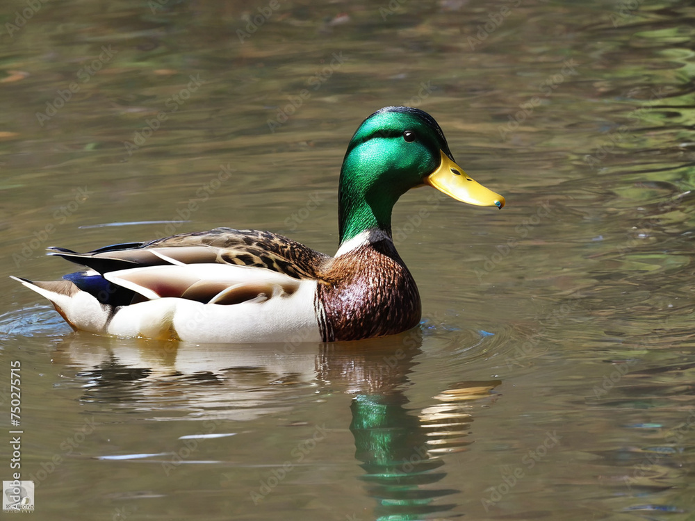 Duck living life in nature - generated by ai Duck living life in nature - generated by ai