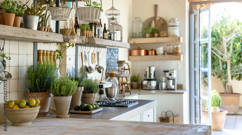 Refreshing Coastal Kitchen Design for Neatly Displayed Products Refreshing Coastal Kitchen Design for Neatly Displayed Products