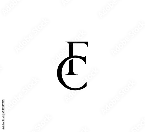 Initial Letter Logo. Logotype design. Simple Luxury Black Flat Vector FC