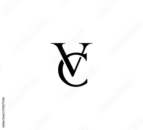 Initial Letter Logo. Logotype design. Simple Luxury Black Flat Vector VC