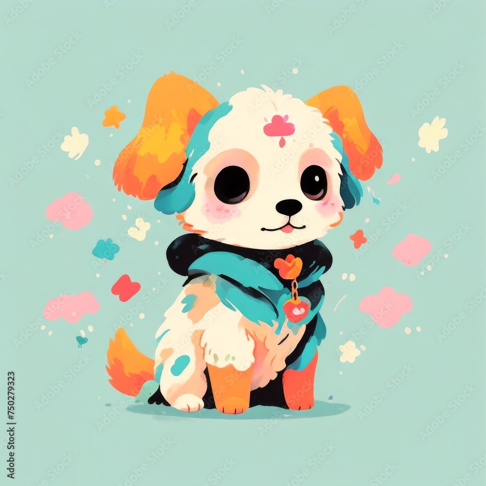 color pop art of puppy color pop art of puppy