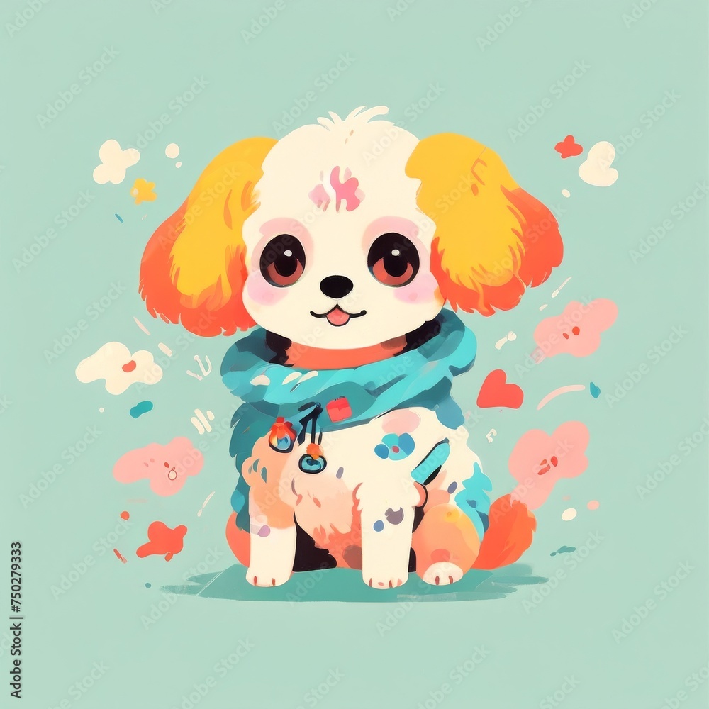 color pop art of puppy color pop art of puppy