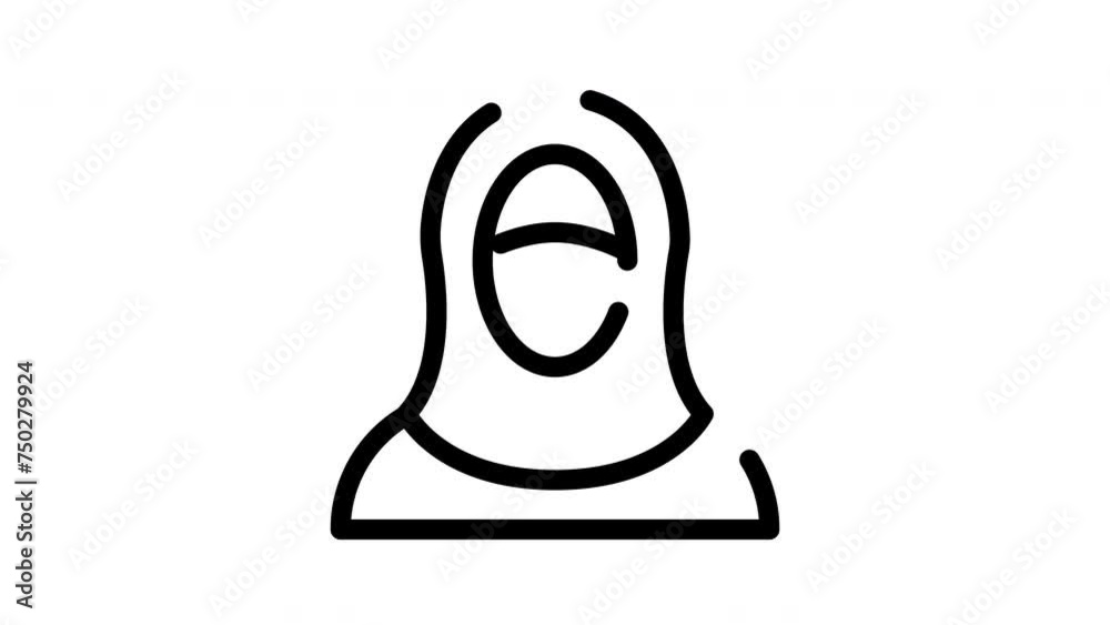Muslimah animation icon with alpha channel Muslimah animation icon with alpha channel