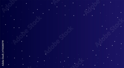 Dark starry night background theme. Banner template. Copy space for text in the middle.