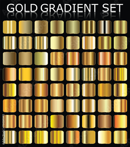 Metal gold gradient color set