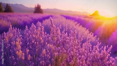cinematic lavender flowers Footage 4k photo