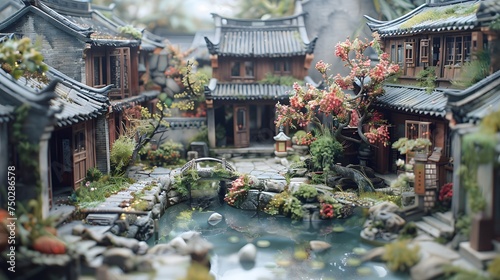 Miniature World of Chinese Style Water Towns