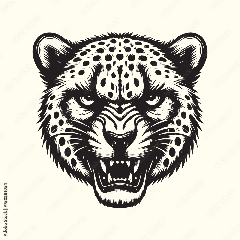 white leopard head white leopard head
