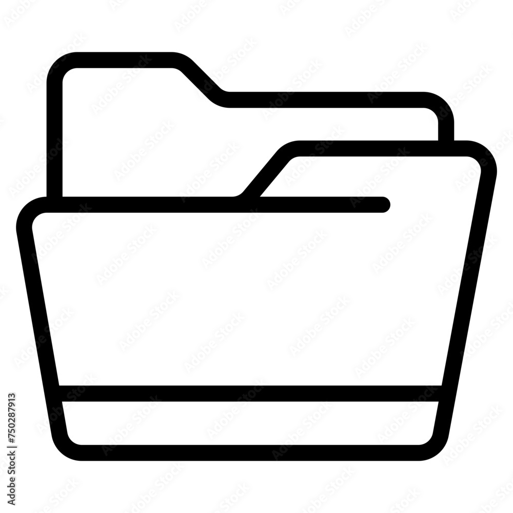 folder icon isolated on white background. Document symbol. folder icon isolated on white background. Document symbol.