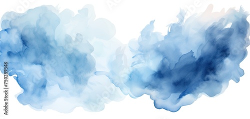 Watercolors on white background hand painted isolated