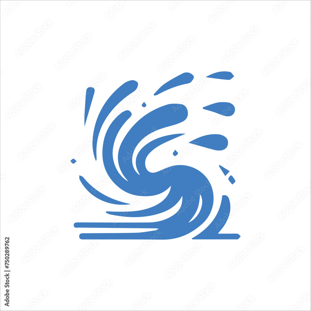 Fototapeta premium blue water wave