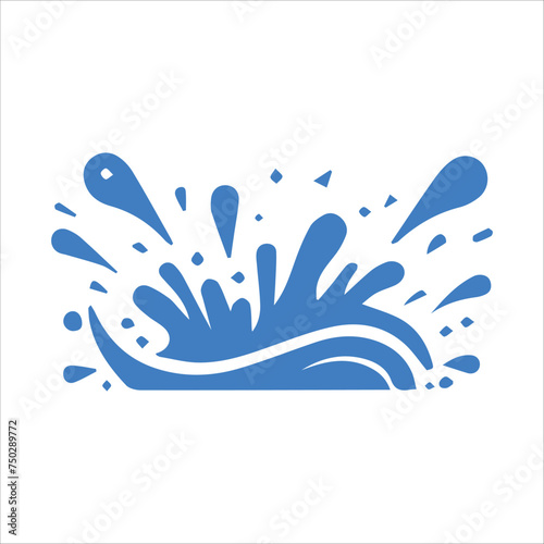 abstract blue background with splash