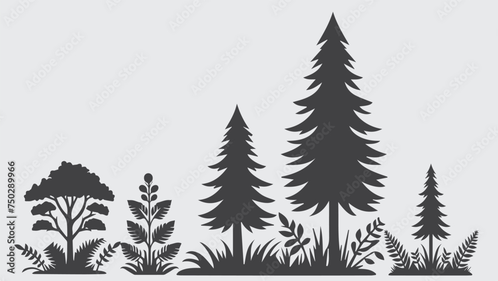 Obraz premium silhouettes of trees