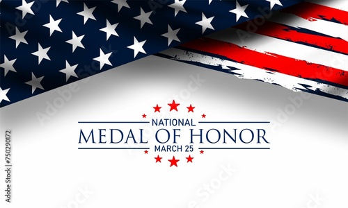 Happy National Medal Of Honor Day Background Vector Illustration