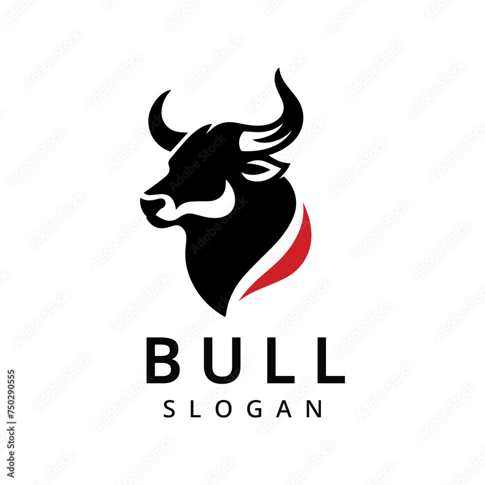 Bull logo. Brave and Powerfull Symbol