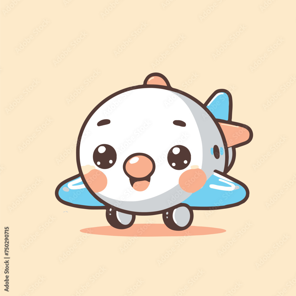 cute plane vector cartoon