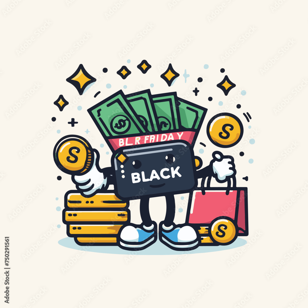 illustration of a black friday