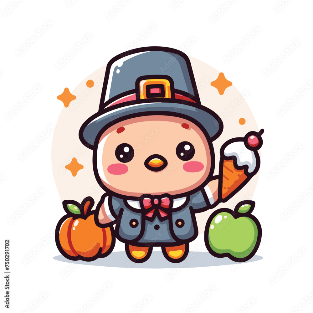 Fototapeta premium halloween witch with pumpkin