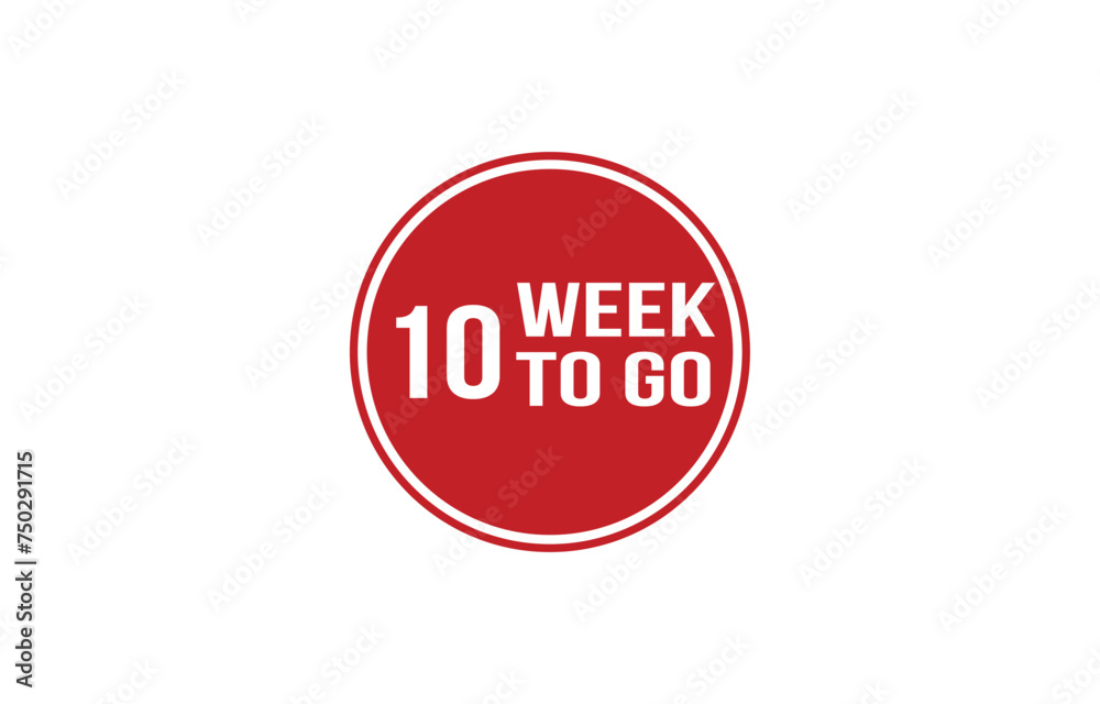 10 week to go red banner design vector illustration 10 week to go red banner design vector illustration