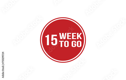 15 week to go red banner design vector illustration © Creative Laik