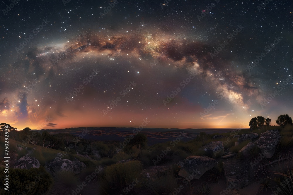 Milky Way in the Australian Style Night Sky - obrazy, fototapety, plakaty 