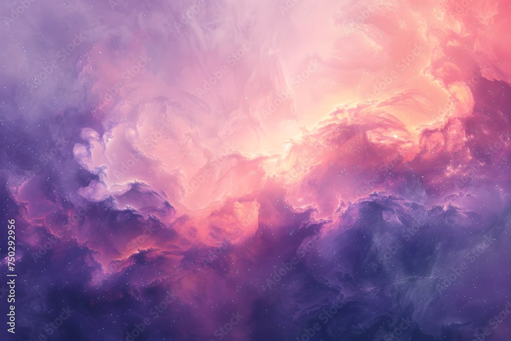 Colorful Purple and Pink Clouds Background in the Style of Realistic Landscapes