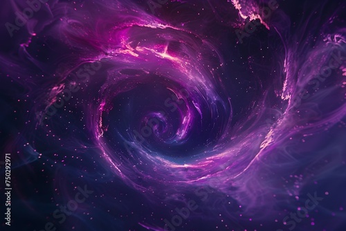 Purple Spiral Galaxy in Dreamlike Space