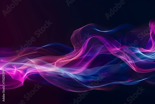 Abstract Smoke Patterns in Shades of Purple and Blue