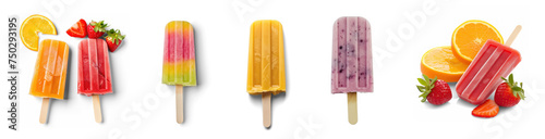 Set of ice cream on transparency background PNG
 photo