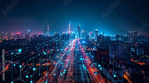essence of smart cities transformed by 5G, where every aspect of urban life is interconnected and optimized