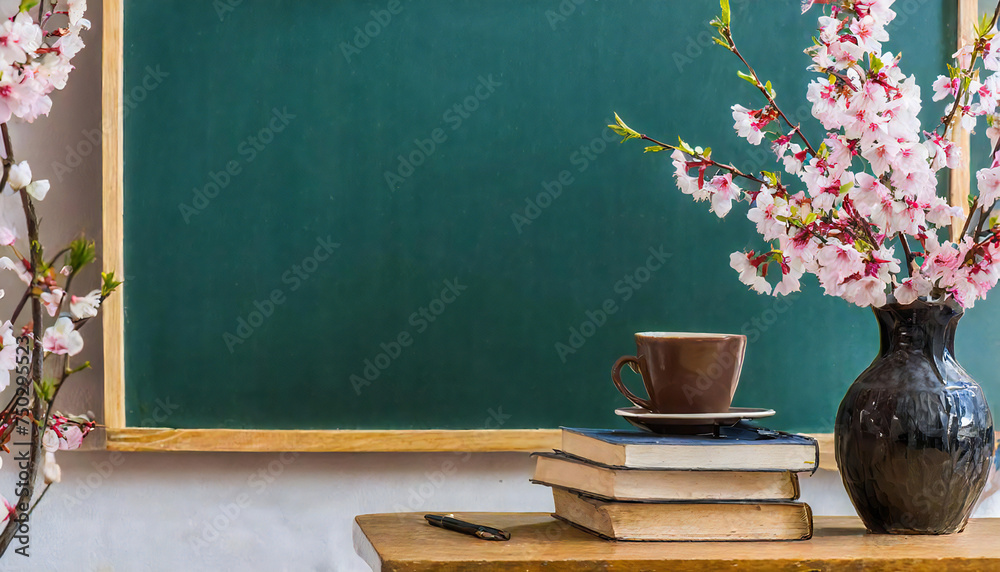 Entrance and graduation images. cherry blossoms. blackboard. classroom. Entrance and graduation images. cherry blossoms. blackboard. classroom.