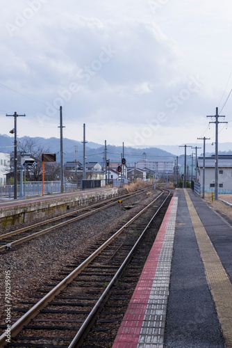 駅構内の設備の風景 鳥取県 郡家駅